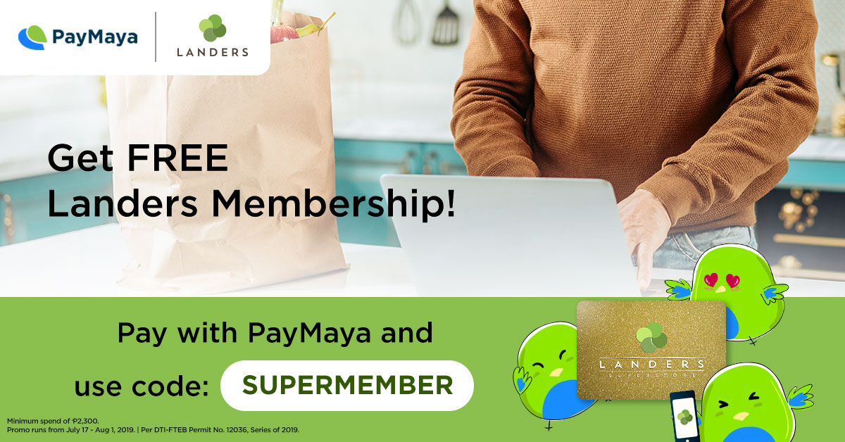 FREE Landers Membership with PayMaya PayMaya Deals